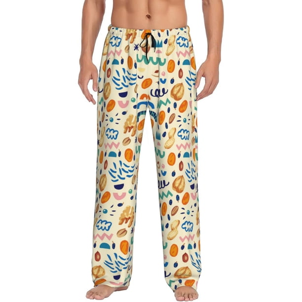 Balery Peanuts 8 Pantalones de pijama para hombre, pijama ultraligero, pantalón de descanso-Large