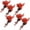 Red, variant on HLXDECO 6 Pcs Ceramic Rose Flower Cabinet Knobs with Back Plate, Retro Style Drawer Pull