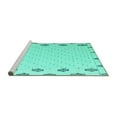 thumbnail image 2 of Ahgly Company Machine Washable Indoor Rectangle Solid Turquoise Blue Modern Area Rugs, 6' x 9', 2 of 4