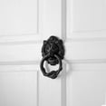 thumbnail image 3 of Renovators Supply Solid Cast Iron Lion Front Door Knocker 6" H Decorative Antique Lion Ring Style Front Entry Door Vintage Metal Knockers Rust Resistant Finish w/Hardware Pack of 2, 3 of 4