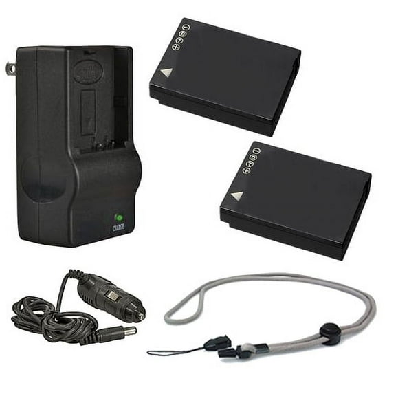 Panasonic Lumix DMC-ZS7 High Capacity 'Intelligent' Batteries (2 Units)   AC/DC Travel Charger   Krusell Multidapt Neck Strap (Black Finish)