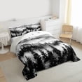 thumbnail image 3 of Homewish Winter Jungle 3 Pieces Queen Comforter Set for Teenagers Adults,Mountain Woodland Ultra Soft Bedding Sets,Abstract Gradient Black Bedding Comforter Set Breathable, 3 of 8