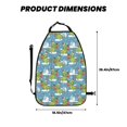 thumbnail image 2 of Naloa Dino Christmas Adventure Snowy Blue 2Pcs Anti-Kick Back Seat Cover Kick Mat, Car Seat Protector with 3 Storage Pockets, 2 of 8