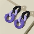 thumbnail image 4 of QualitChoice 2 Pieces Woman Earring Fashion Acrylic Delicate Ear Jewelry Geometry Circle Danging Drop Earrings Bohemia Accessory Type 1 Type 3, 4 of 6