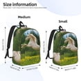 thumbnail image 2 of Balery Horse Rearing Up In The Field Mochila Clásica Impresa Básica para Viaje, Mochila Escolar Resistente al Agua, Mochila de Lona con Correas Ajustables-Small, 2 of 5