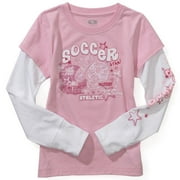 Girls' Layered Soccer Tee Shirt
