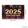 thumbnail image 2 of Fondo de fondo de feliz año nuevo 2025 para fotografía, celebración de Nochevieja, pancarta para fiesta, decoración de mesa para cena, 2 of 5