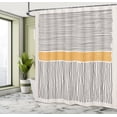 thumbnail image 4 of Ambesonne 60's Shower Curtain, Swirling and Vertical Lines, 69"Wx75"L, Pale Orange Dark Grey, 4 of 4