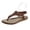 Brown, variant on Womens Comfortable Open Toe Flat Sandals with Elastic Back Strap Brown 37
