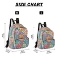 thumbnail image 3 of Fashion Quilted Backpack for Women Lightweight Travel Daypack Casual Bag for Shopping Travel Vibrant and Colorful Flower M, 3 of 7