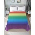 thumbnail image 4 of Rainbow Colors Ombre Cream Flat Sheet Only Twin Size, Soft Breathable Bed Top Sheets for Mattress, Modern Abstract Art Aesthetics Luxury Bedding Flat Sheets for Home Hotel Bedroom Bed Protection, 4 of 9