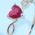 thumbnail image 6 of TNOBHG Red Heart Ring Women's Heart Rhinestone Hollow Out Electroplated Wedding Ring Red Heart Jewelry for Engagement Anniversary Valentine's Day, 6 of 8