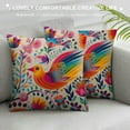 Fenyluxe Mexican Colorful Throw Pillow Covers Bird Floral Pillow Cases