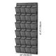 thumbnail image 3 of Zapatero de lino gris para colgar sobre la puerta, 24 bolsillos, organizador de zapatos plegable con ganchos, 3 of 5