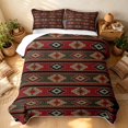 thumbnail image 3 of Erosebridal Southwestern Aztec Bed Spread Queen, Retro Geometric Queen Coverlet Set, Olive Rust Red Tan Black 3-Piece, 1 Quilt and 2 Pillowcases, 3 of 7