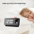 thumbnail image 3 of Wosthever Despertador Proyección de techo 8 modos 12H / 24H Pantalla digital LED Termómetro de electrónico Silencioso Interior Negro Type2 NO2 Wosthever HA064153-01B, 3 of 6