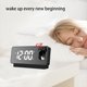 thumbnail image 3 of Toystoory Despertador Proyección 8 modos Ajustable LED Pantalla digital de temperatura Termómetro Despertador Silencioso Relojes de escritorio Negro Decoración del hogar Blanco Toystoory HA064153-02B, 3 of 6