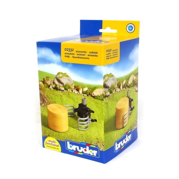 Bruder Toys Accessories: Bale Gripper with 1 Round Bale 2332