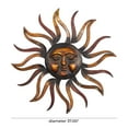 thumbnail image 4 of DecMode Brass Metal Sun Wall Decor with Distressed Copper Like Finish, 4 of 14