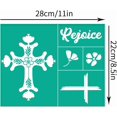 thumbnail image 2 of 2 plantillas de serigrafía autoadhesivas en capas de 28 x 22 cm (11 x 8,6 pulgadas), diseño Rejoice, con estampado de flores y hojas. Plantillas de malla reutilizables para transferencias., 2 of 7