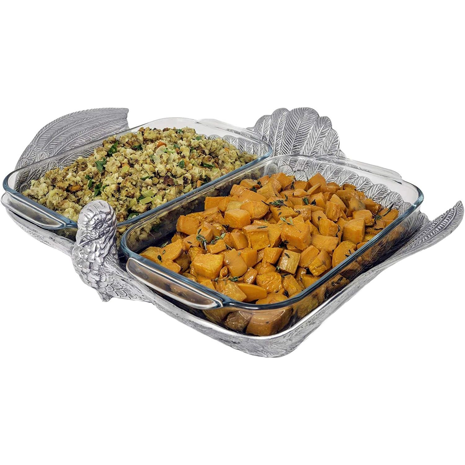 Designs Aluminum Pyrex Casserole Dish Holder 2 Quart Pyrex Double Base