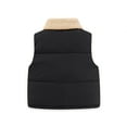 thumbnail image 3 of dgysar Girls Stand Collar Vest, Short Sleeveless Quilted Puffer Jacket, Stylish Layering Piece for School & Fall. 110Black, 3 of 4