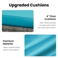 thumbnail image 6 of CozyHome Outdoor 7-Piece Patio Furniture Set, Wicker Patio Conversation Sets with Cushions and Coffee Table, All Weather Outdoor Modular Sectional Sofa for Porch Balcony Backyard Deck, Light Blue, 6 of 7