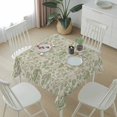 thumbnail image 6 of Sage Green Flowers Table Cloth Waterproof Tablecloths, Rustic Pastoral Botanical Floral Leaf Tablecloth Dining Table Cover for Kitchen Party Tabletop Outdoor, Square Tablecloth 60x60 Inch, 6 of 9