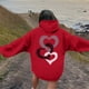 thumbnail image 2 of WILLBEST Sudadera Deportiva para Mujer, Estilo Casual, Ideal para El Día de San Valentín Sudadera con Capucha Estampada, Estilo Holgado XX-Grande, 2 of 4
