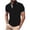 #Black, variant on DPTALR Men's Solid Color Casual Turndown Collar Short Sleeve Shirt,Khaki,Big and Tall Men L