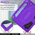 thumbnail image 5 of AVAWO Kids Case for Samsung Galaxy Tab A11+ Plus/A9+ Plus 11 inch 2026/2023 - with Built-in Screen Protector, Shockproof Covertible Handle Stand Cover, Purple, 5 of 8
