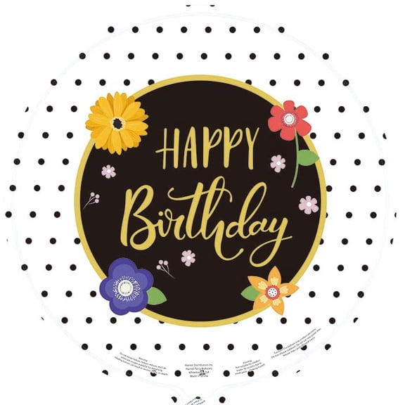 Harnel 18" Birthday Mylar Balloons for all ages - Pack of 10