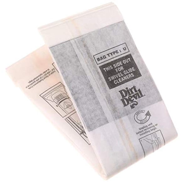 Dirt Devil Upright Vacuum Cleaner Type U Bags 3 Pk Genuine Part # 3920047001
