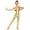 Gold, variant on Girls Shiny Metallic Gymnastics Unitard One Shoulder Ruffle Long Sleeve Dance Bodysuit Acrobatic Jumpsuit Hot Pink 6