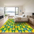 thumbnail image 3 of ODIKA 6'x9' Machine Washable Non-Slip Area Rug, Geometric Yellow High Traffic Rug, Yellow, 1078564, 3 of 7