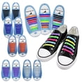 thumbnail image 4 of Guardurnaity 16x Cordones sin atar para niños y adultos Cordones de silicona elegantes y duraderos Fácil de atar Agarre único Accesorios de calzado Morado 16 piezas, 4 of 5