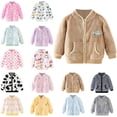 thumbnail image 4 of VerPetridure Toddler Baby Girls Boys Knit Fleece Jacket Zipper Up Cardigan Sweaters for Kids Long Sleeve Crewneck Warm Coat Fall Winter Tops Blouse, 4 of 8