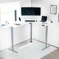 thumbnail image 3 of VIVO White / Gray Electric 63" x 55" Corner Desk, L-Shaped Workstation, 3 of 9