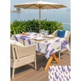 thumbnail image 5 of Outdoor Tablecloth with Umbrella Hole for Patio/Picnic/Party/Camping, Spring Lavender Waterproof Table Cloth Rectangle Table Cover Washable, Country Botanical Watercolor Flowers (54"x 80"), 5 of 8
