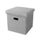 thumbnail image 2 of Almacenamiento plegable otomano reposapiés taburete de centro para habitación de sala de dormitorio contemporáneo gris BLESIY Otomana de almacenamiento plegable, 2 of 8