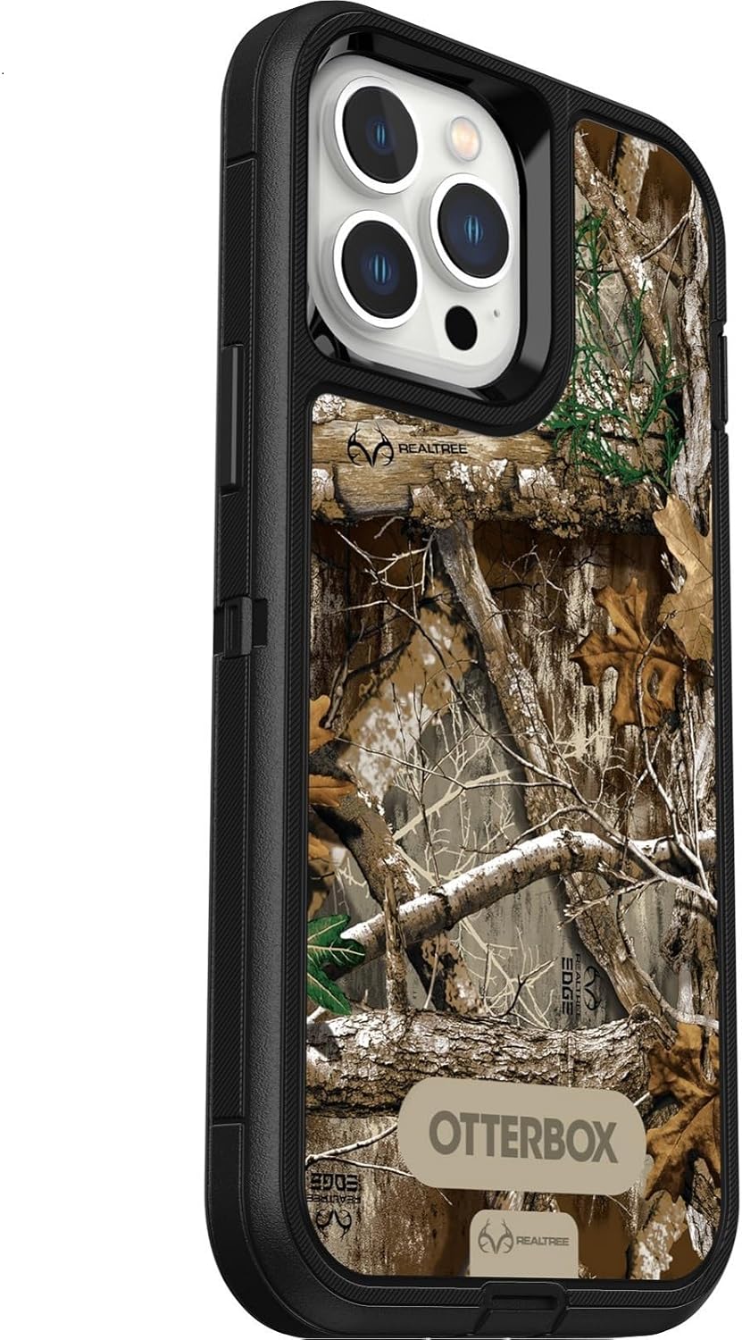 OtterBox iPhone 13 Pro Max & iPhone 12 Pro Max (Only) - Defender Series Case - Realtree Blaze Edge (Camo) - Case Only - Screenless Edition - Non-Retail Packaging