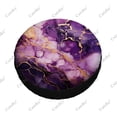 thumbnail image 5 of Purple and Gold Marble Pattern Polyester Universal Spare Wheel Tire Cover Wheel Covers for Trailer RV SUV Truck Camper, 5 of 5