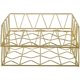 thumbnail image 4 of Organizador de archivos de escritorio, bandeja apilable de metal para cartas, soporte para papel, paquete de 2, dorado, 4 of 6