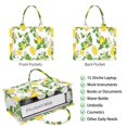 thumbnail image 2 of Large Capacity Tote Bag,Yellow Lemon Fruit Limes White Pattern Handbag Fashion Luxury Tote Bag,15.7"x13"x 5.1" Inches,Laptop Compatible, 2 of 6