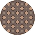 thumbnail image 1 of Ahgly Company Machine Washable Indoor Round Transitional Coffee Brown Area Rugs, 3' Round, 1 of 7