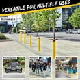 thumbnail image 5 of 2PCS Safety Bollard Post, 48 Inch Height Steel Bollard Post, 4.5 Inch Diameter Security Traffic Barrier Post, Yellow Steel Bollard for Warehouse Parking Lot, 5 of 7