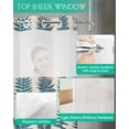 thumbnail image 4 of No Hook Shower Curtain with Snap in Liner, Summer Tropical Blue Leaves Beige Texture Hotel Shower Curtains for Bathroom, Washable Shower Curtain Liner Set with Mesh Top Window, 72”x78”, 4 of 6