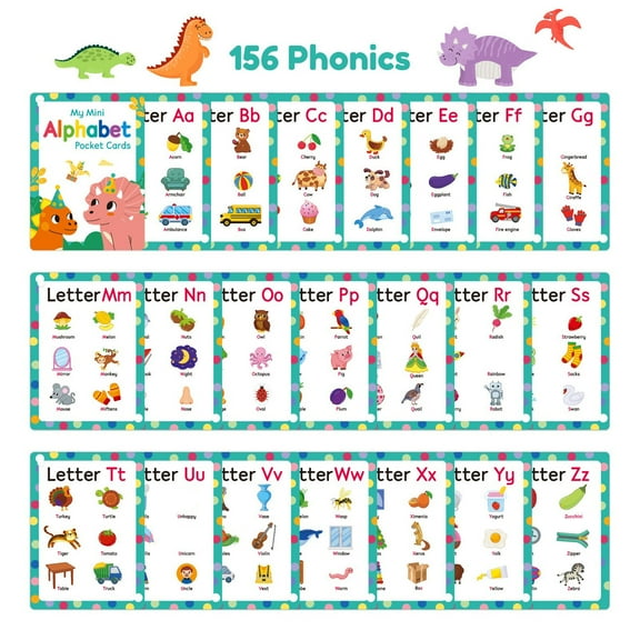 27Pcs Alphabet Flash Cards, Educational English Learning Pocket Cards With Voice Function, Preschool Toddlers, Kindergarten Classroom, Home Study