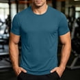 thumbnail image 4 of Plus Size 5Xl Men's Athletic Shirt Quick Dry T Shirts Gym Workout Short Sleeve Lightweight Breathable Tees Performance Running Shirts, 4 of 8