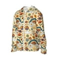 thumbnail image 2 of Daiia Mushrooms And Rainbows Peace UPF 50+ Sun Protection Hoodie Jacket Lightweight Long Sleeve Sun Shirt for Women Men with Pocket Hiking Outdoor-X-Large, 2 of 9